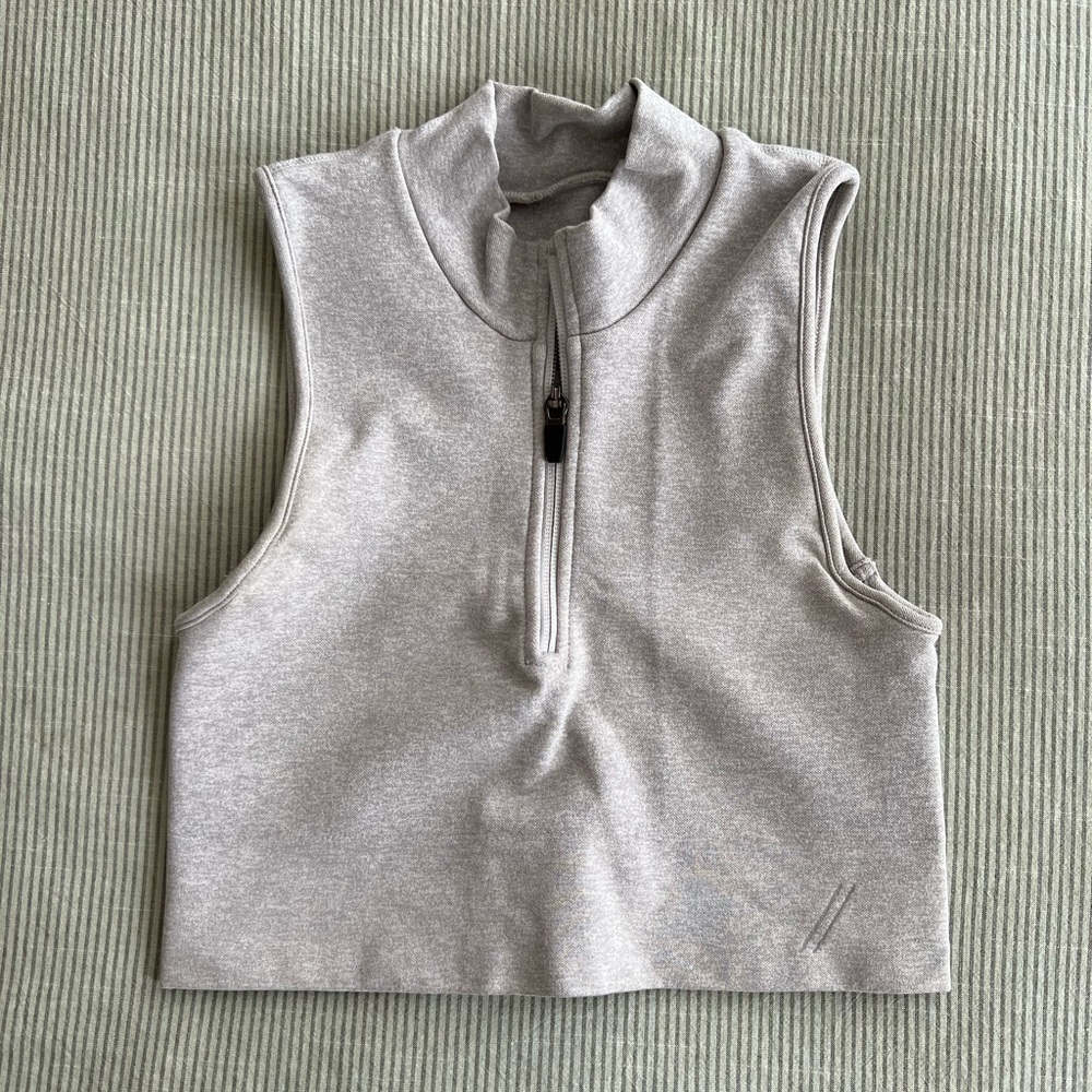 TALA grey cropped zip up XS
